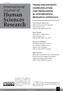 This image displays the cover page of an academic article published in the International Journal of Human Sciences Research. It features the article's title, authors' names and affiliations, and their ORCID identifiers.