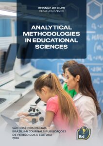 Book cover of Analytical Methodologies in Educational Sciences (2026), edited by Amanda da Silva and published by Brazilian Journals Editora, showing students and an instructor working in a science laboratory.